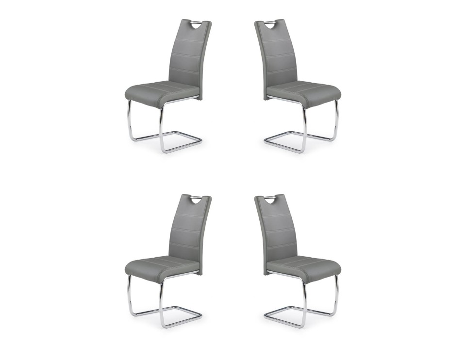 Cztery krzesła popielate - 0121