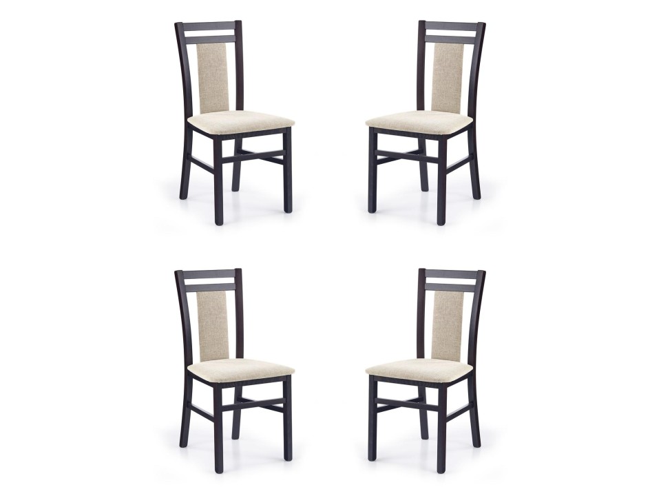 Cztery krzesła tapicerowane wenge  - 4298