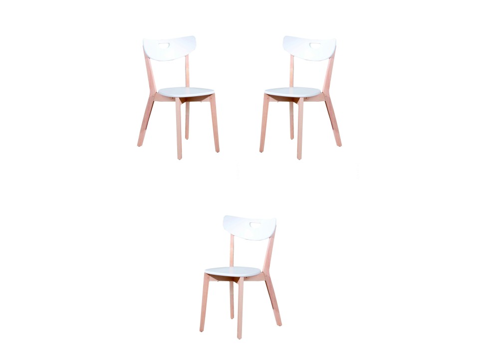 Trzy krzesła białe - 4212