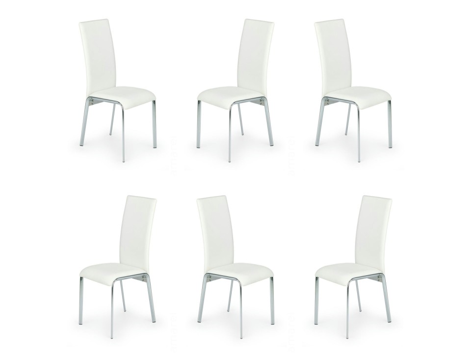 Sześć krzeseł białych - 6453