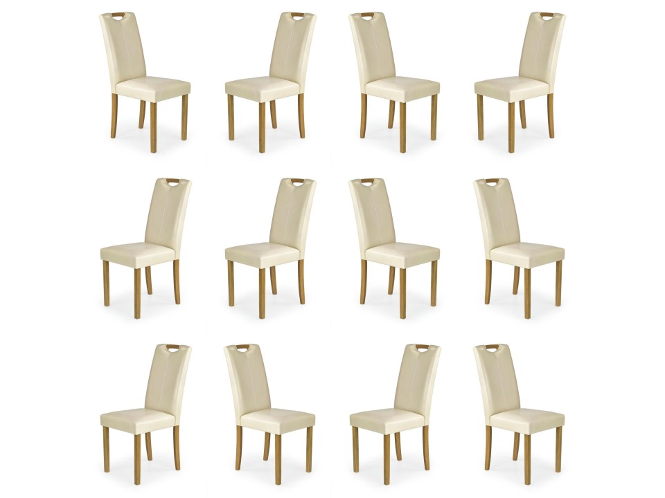 Dwanaście krzeseł buk krem - 0596