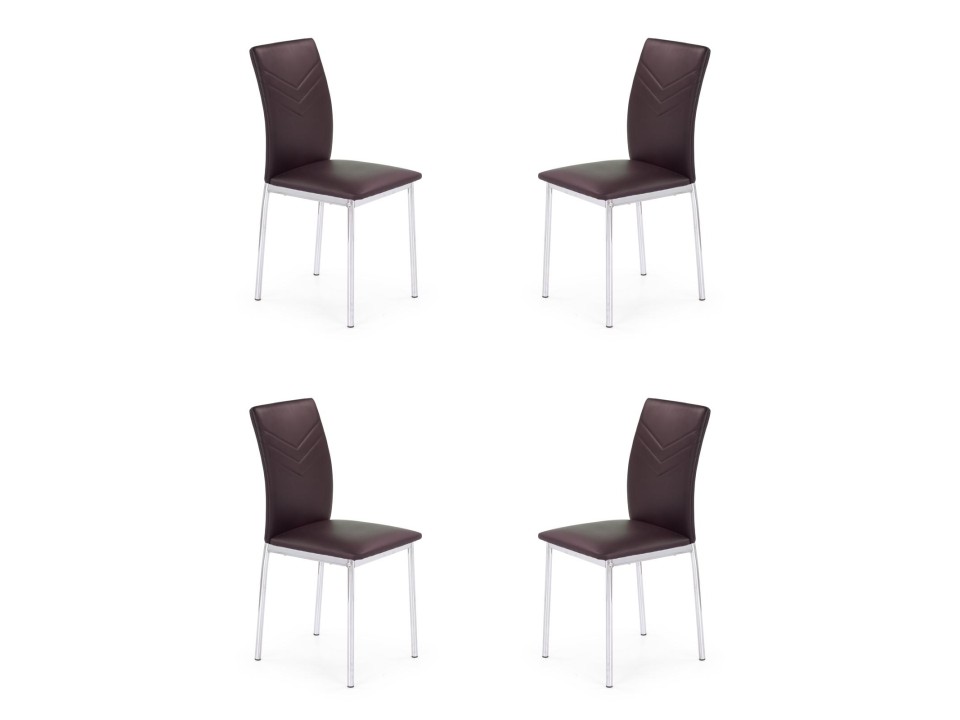 Cztery krzesła brązowe - 1180