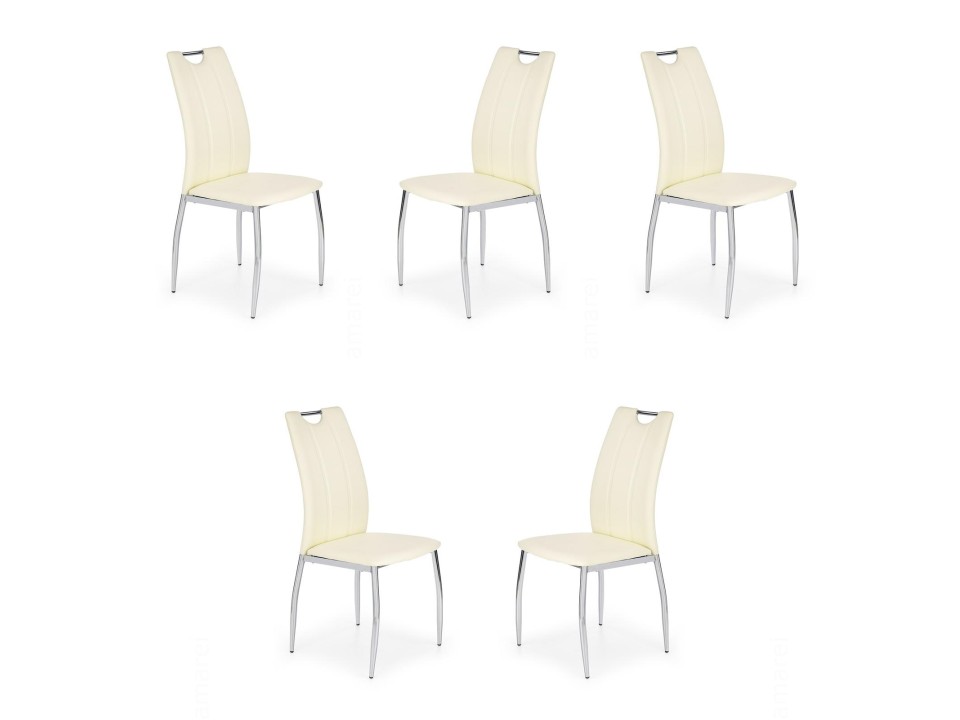 Pięć krzeseł białych - 4793