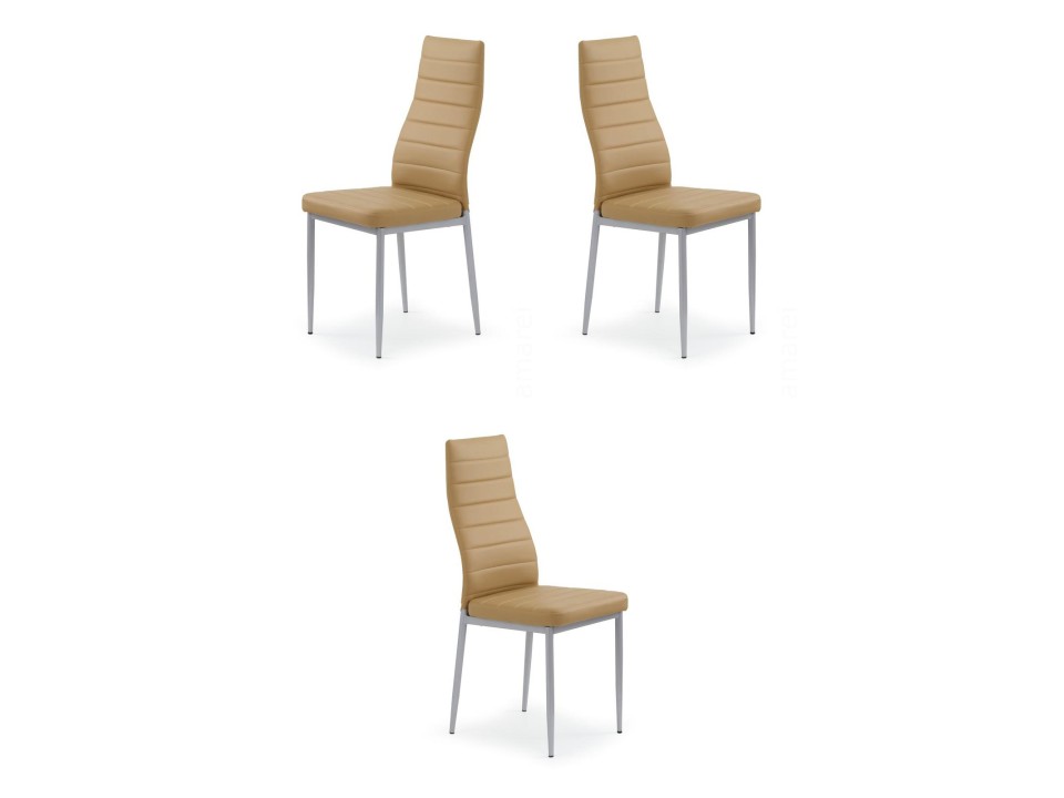 Trzy krzesła jasny brąz - 2014