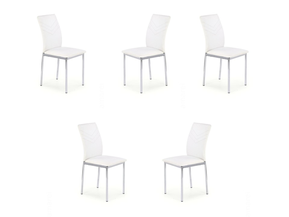 Pięć krzeseł białych - 6705