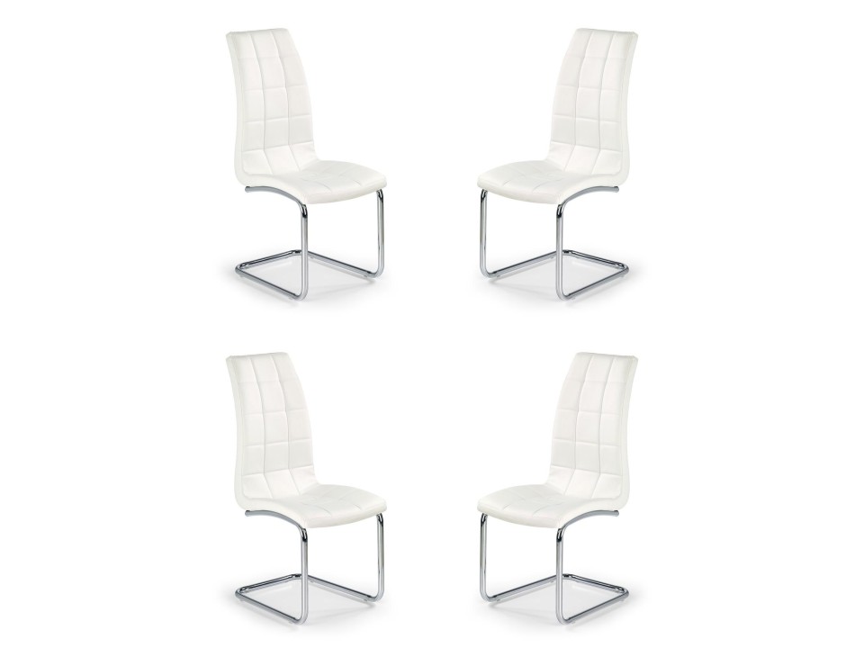 Cztery krzesła białe - 6545