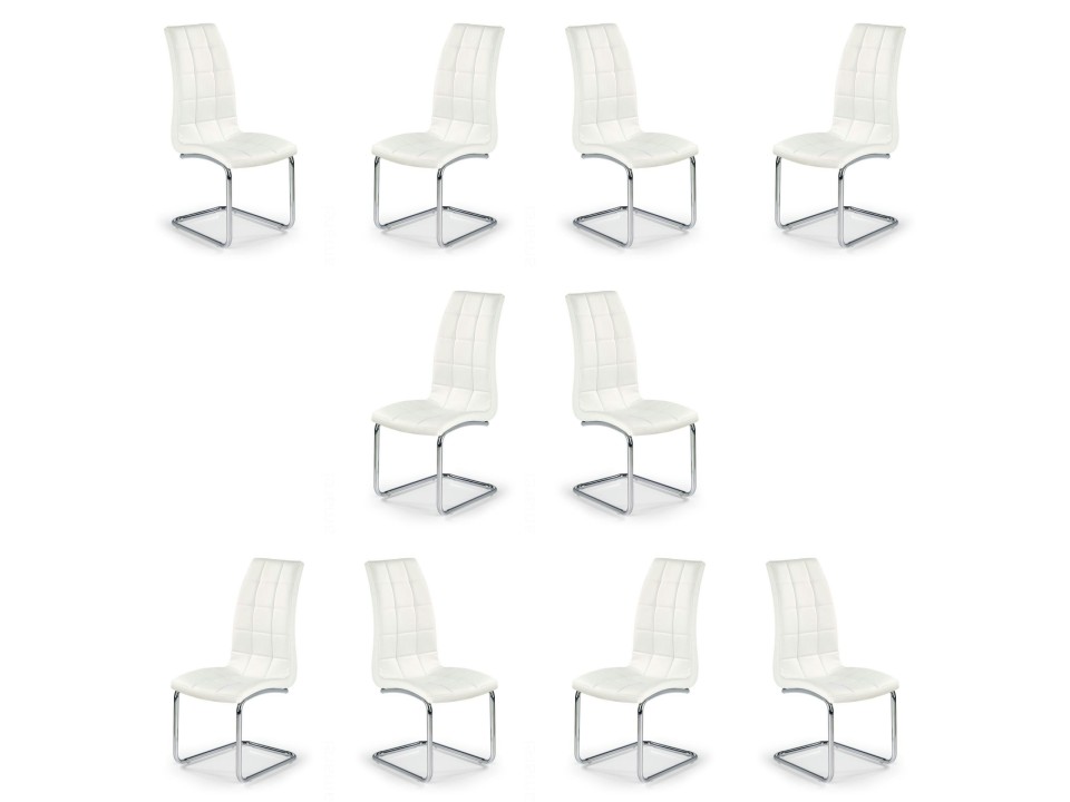 Dziesięć krzeseł białych - 6545