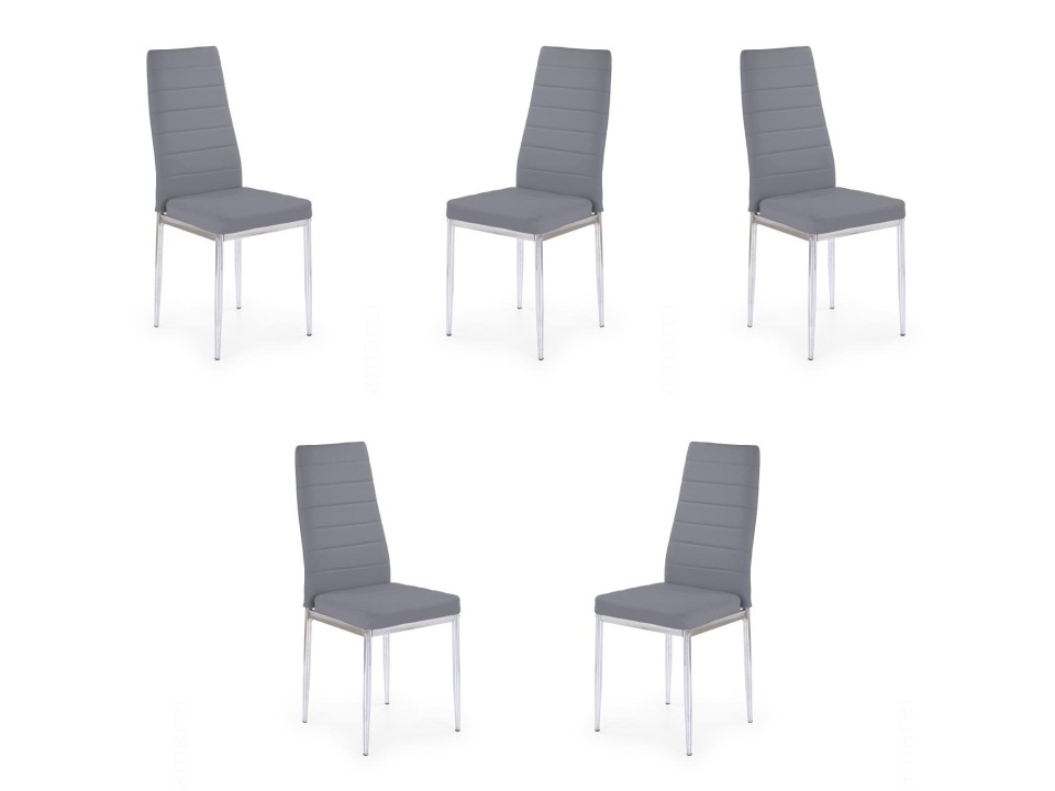 Pięć krzeseł popielatych - 6926
