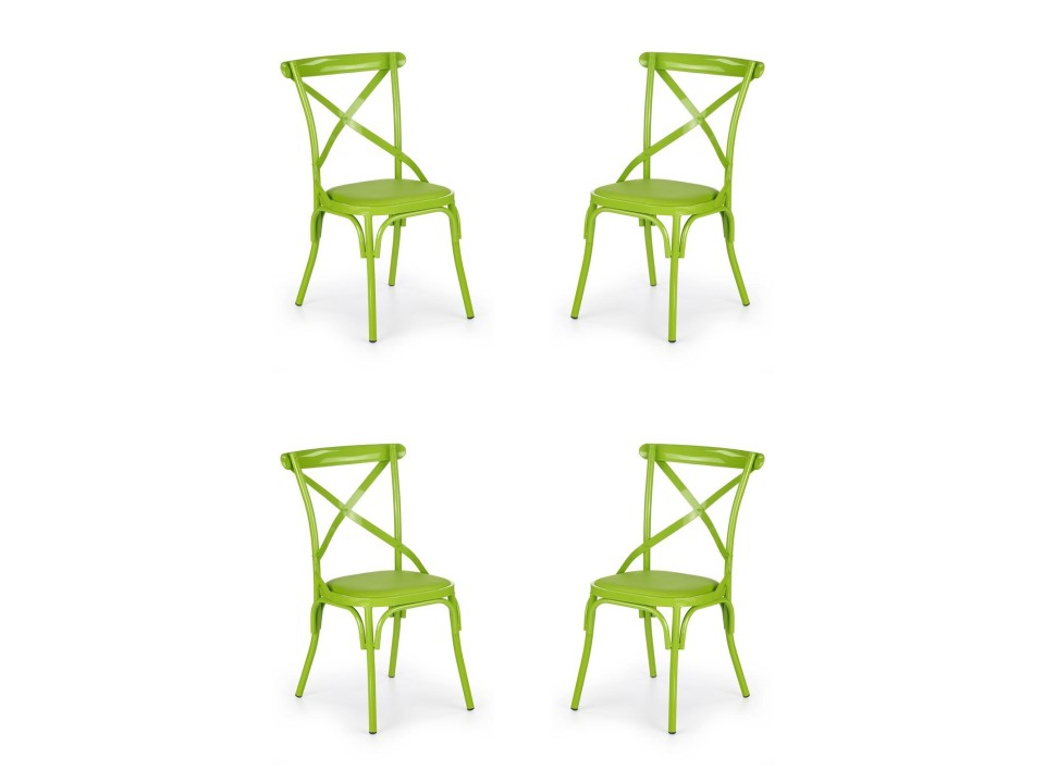Cztery krzesła zielone - 0473