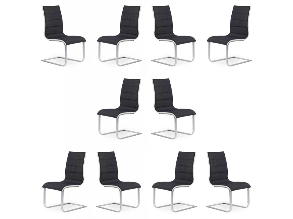 Dziesięć krzeseł grafitowych - 4863