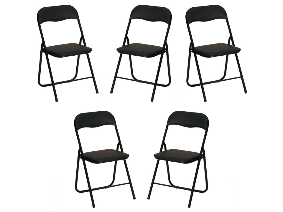 Pięć krzeseł czarnych - 7616