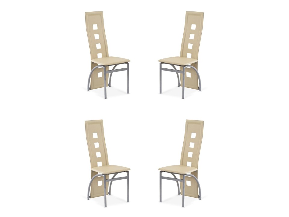Cztery krzesła ciemny krem - 7200