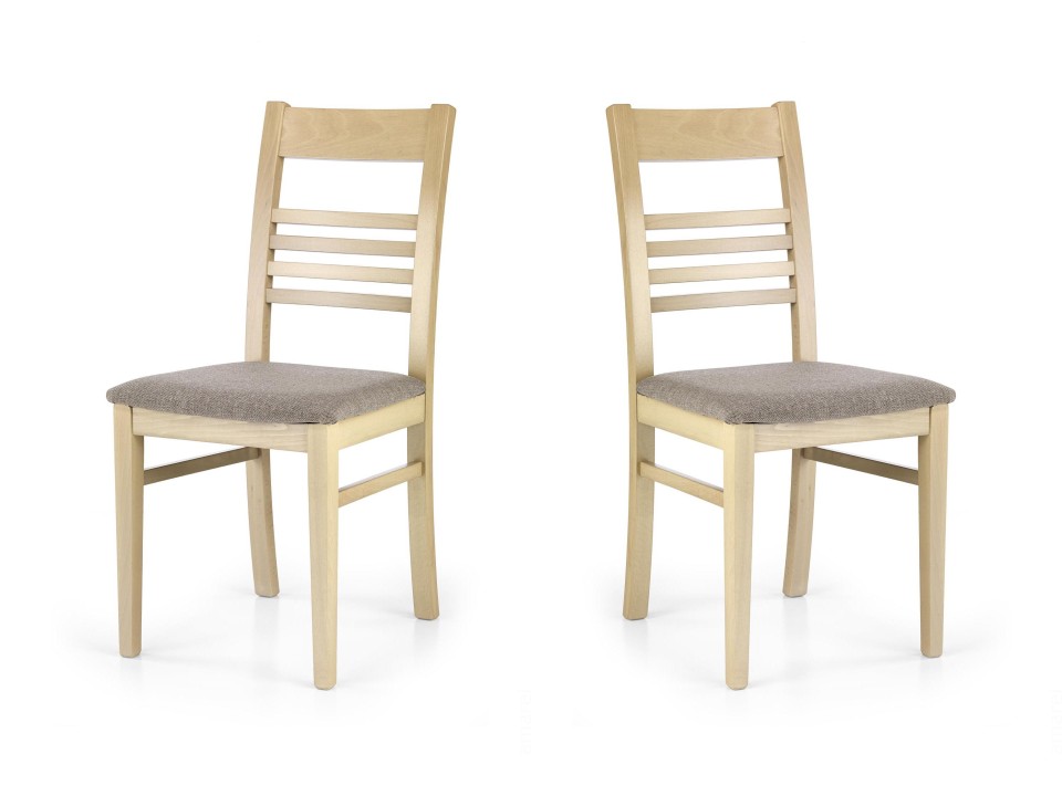 Dwa krzesła tapicerowane dąb sonoma  - 3666