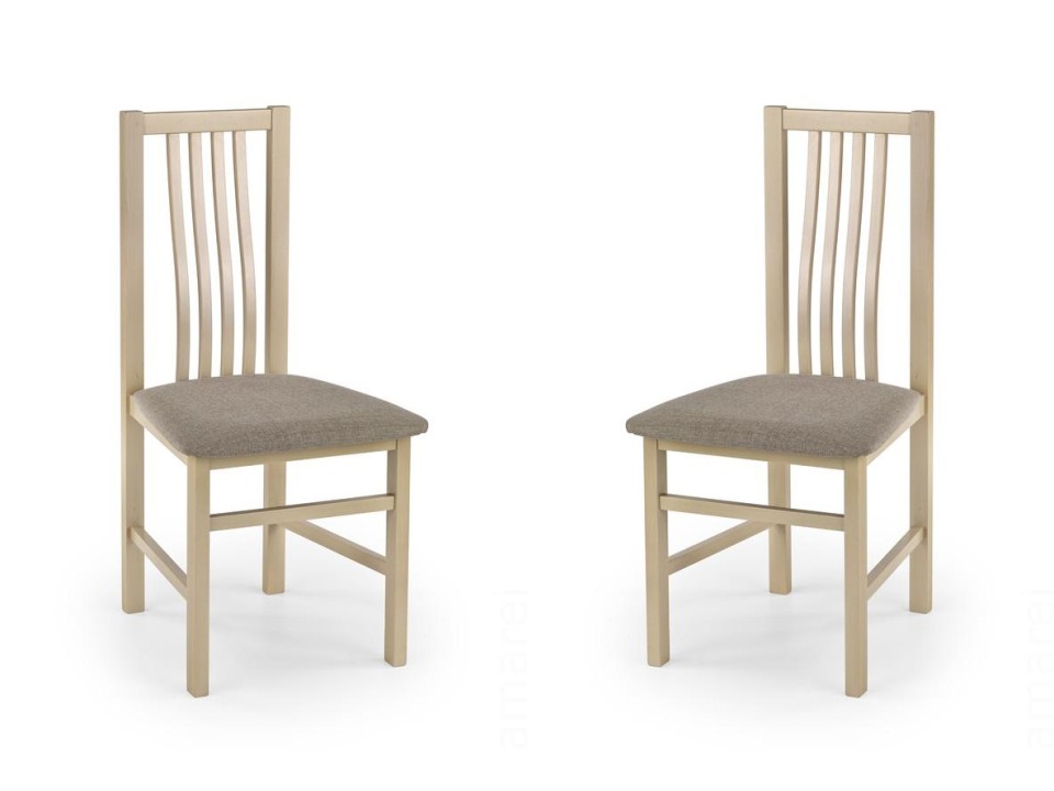 Dwa krzesła tapicerowane dąb sonoma  - 1289