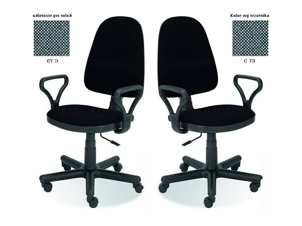 Dwa krzesła biurowe  szare - 6732