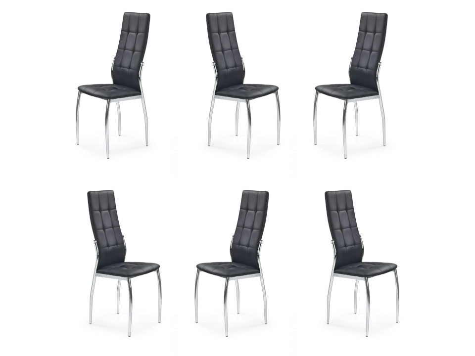Sześć krzeseł czarnych - 0015