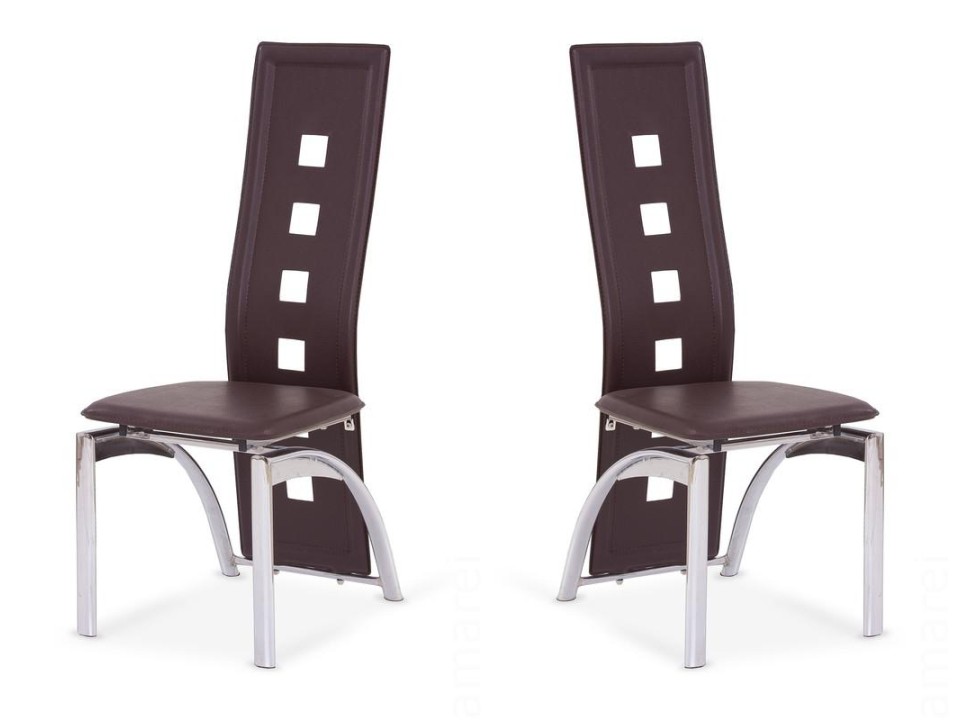 Dwa krzesła ciemno brązowe - 1178