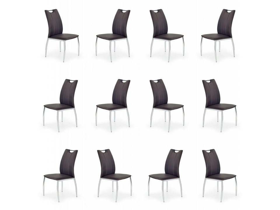 Dwanaście krzeseł brązowe - 4892