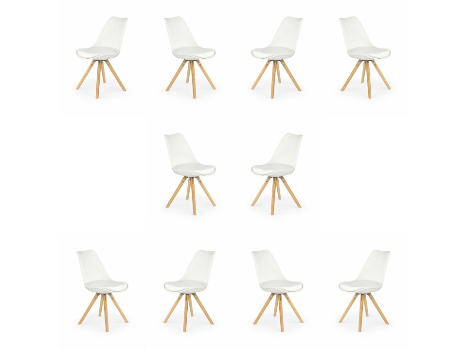 Dziesięć krzeseł białych - 8210