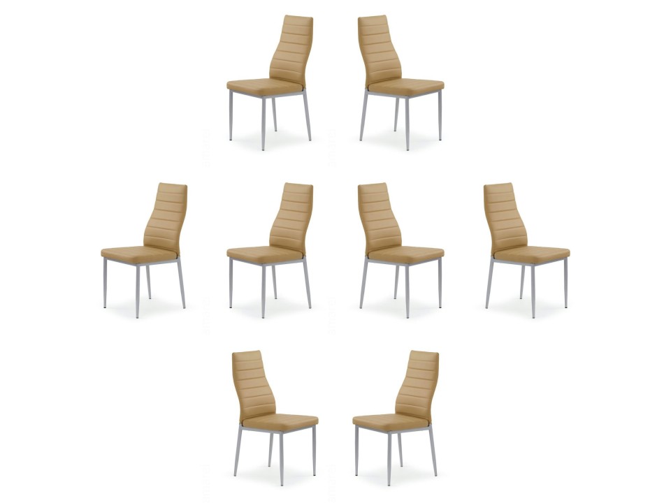 Osiem krzeseł jasny brąz - 2014