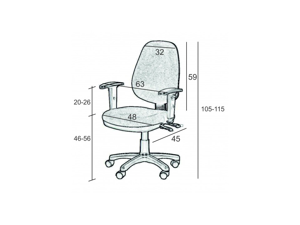 Fotel biurowy Zipper grafitowy - SitPlus