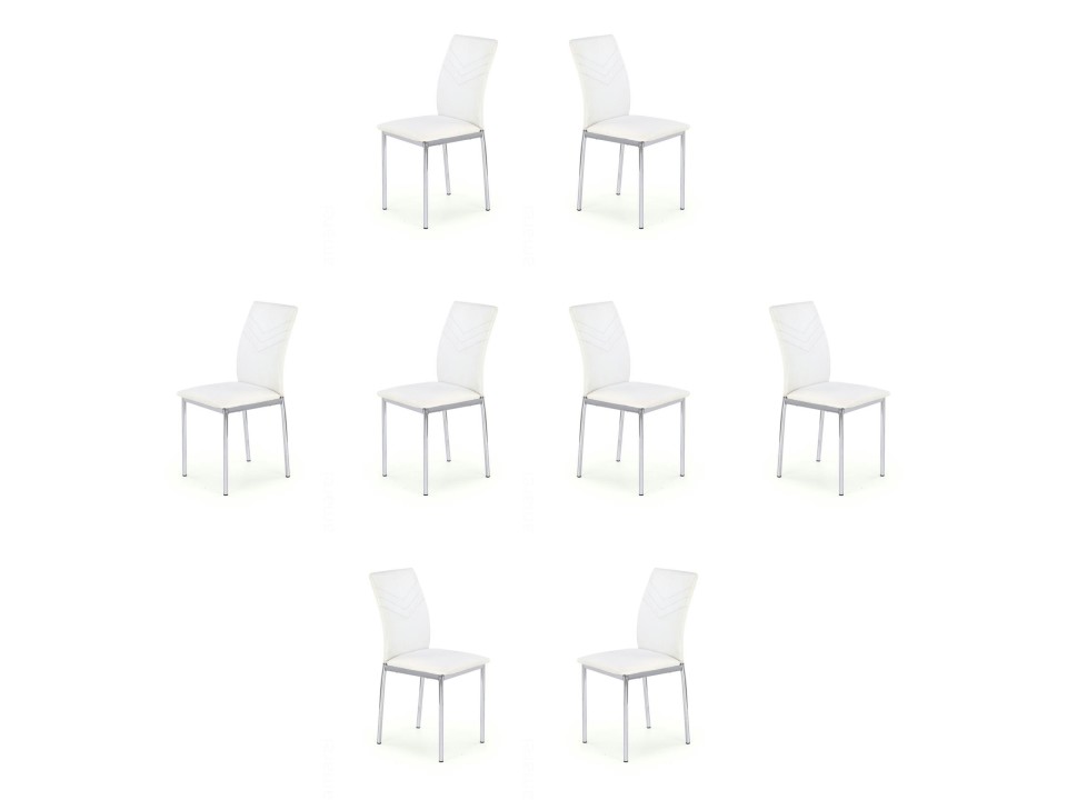 Osiem krzeseł białych - 6705