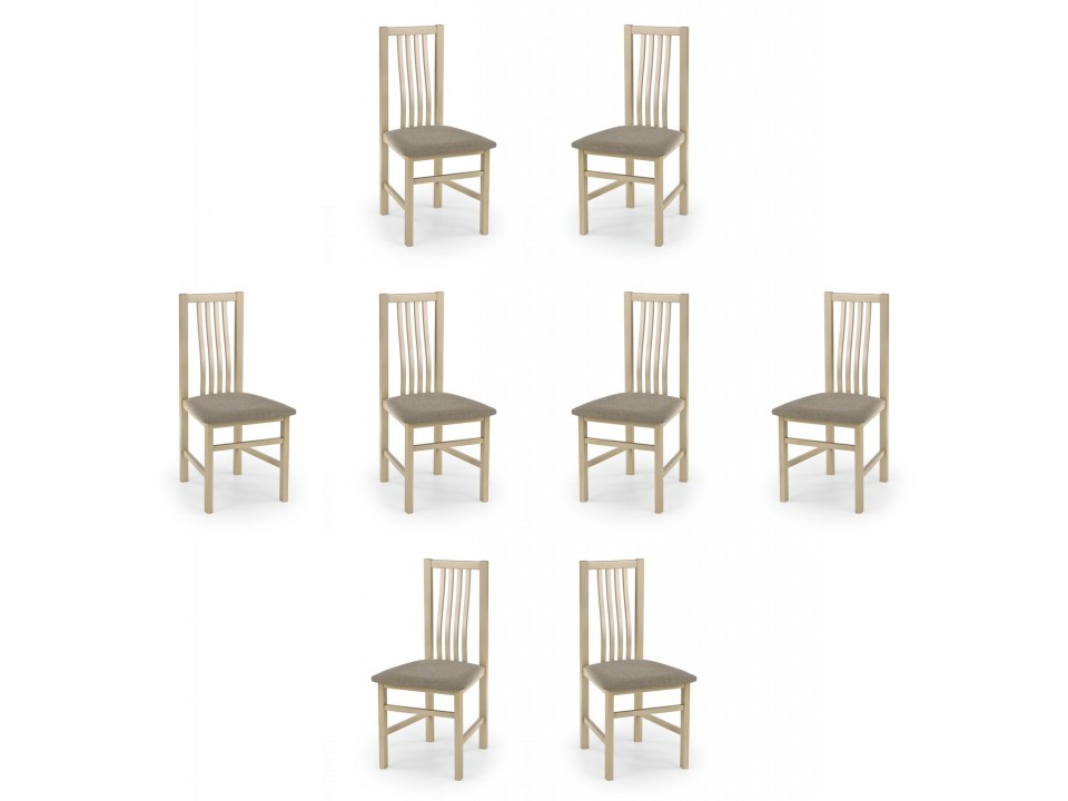 Osiem krzeseł dąb sonoma tapicerowanych - 1289