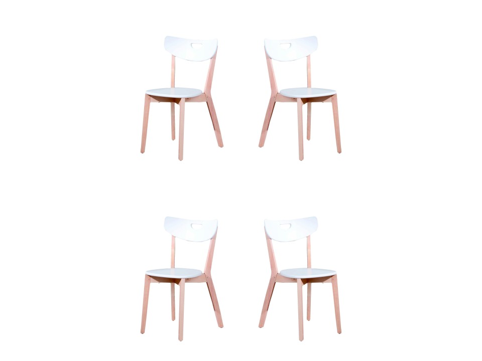 Cztery krzesła białe - 4212