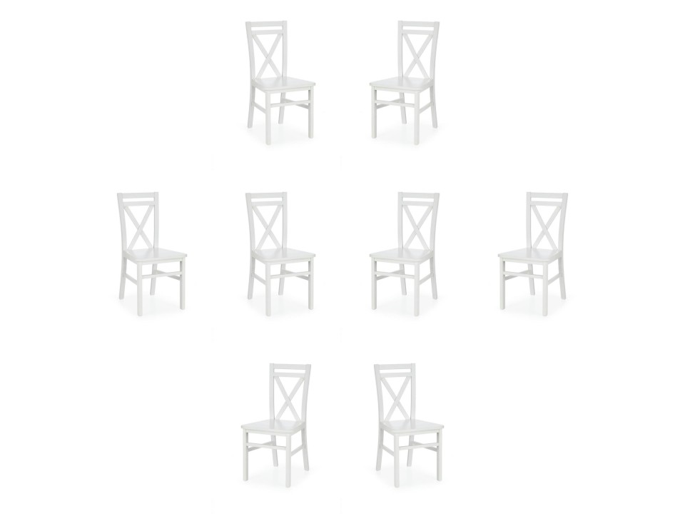 Osiem krzeseł białych - 8074