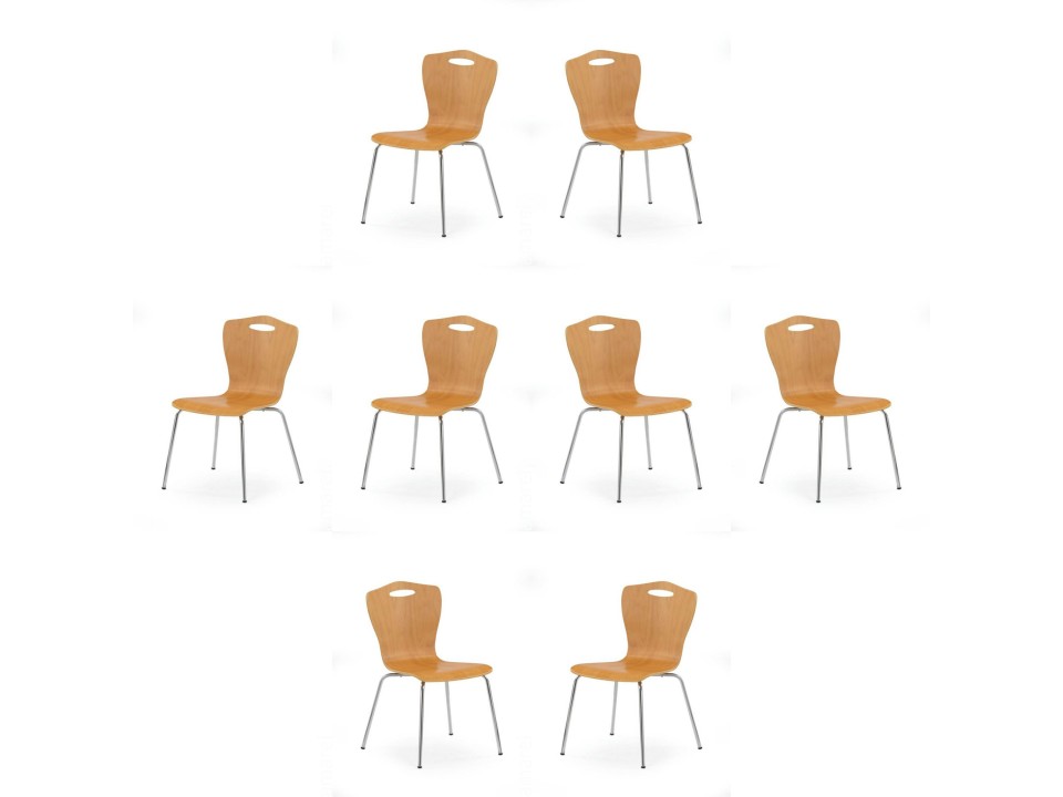Osiem krzeseł olcha - 7594
