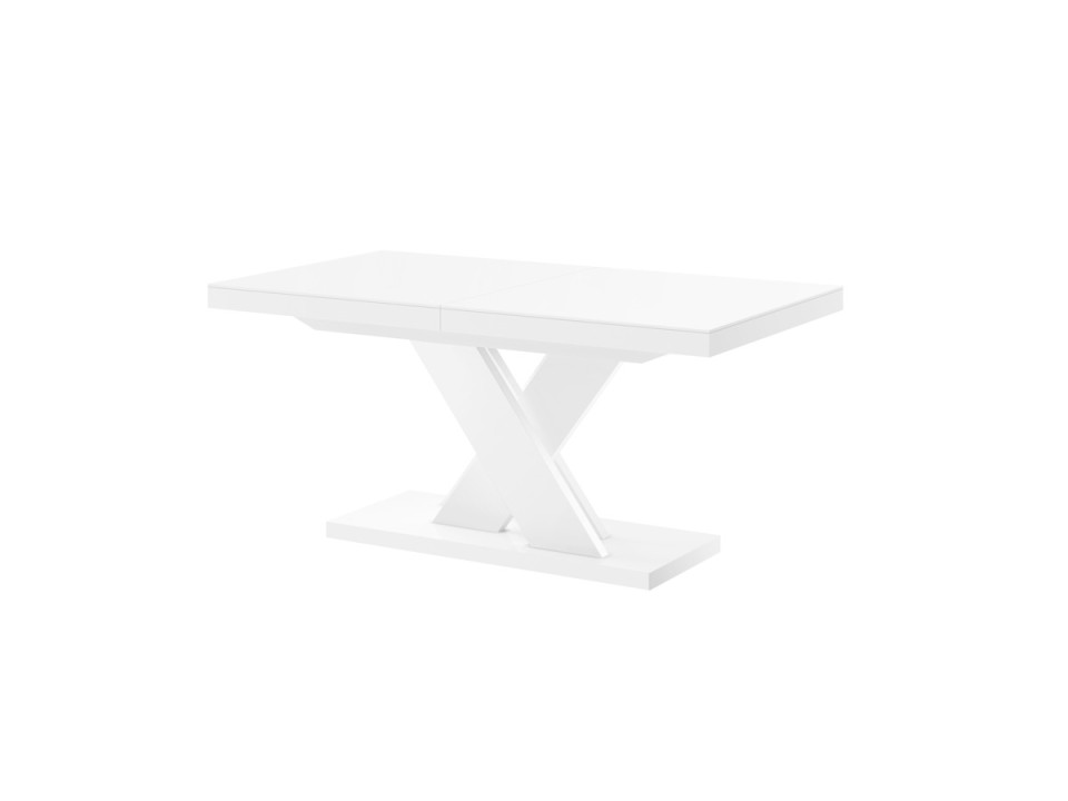 Stół Xenon Lux blat / podstawa: biały mat, nogi: biały połysk- Hubertus Meble