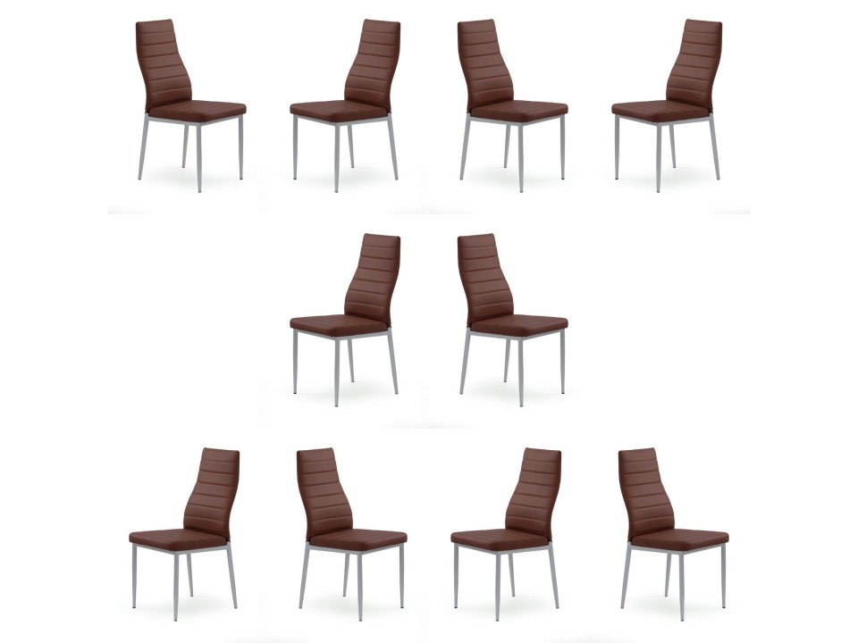 Dziesięć krzeseł ciemno brązowych - 2021
