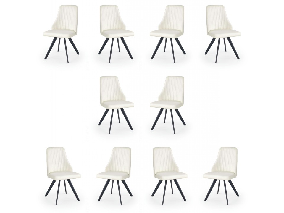 Dziesięć krzeseł biało czarnych - 9590