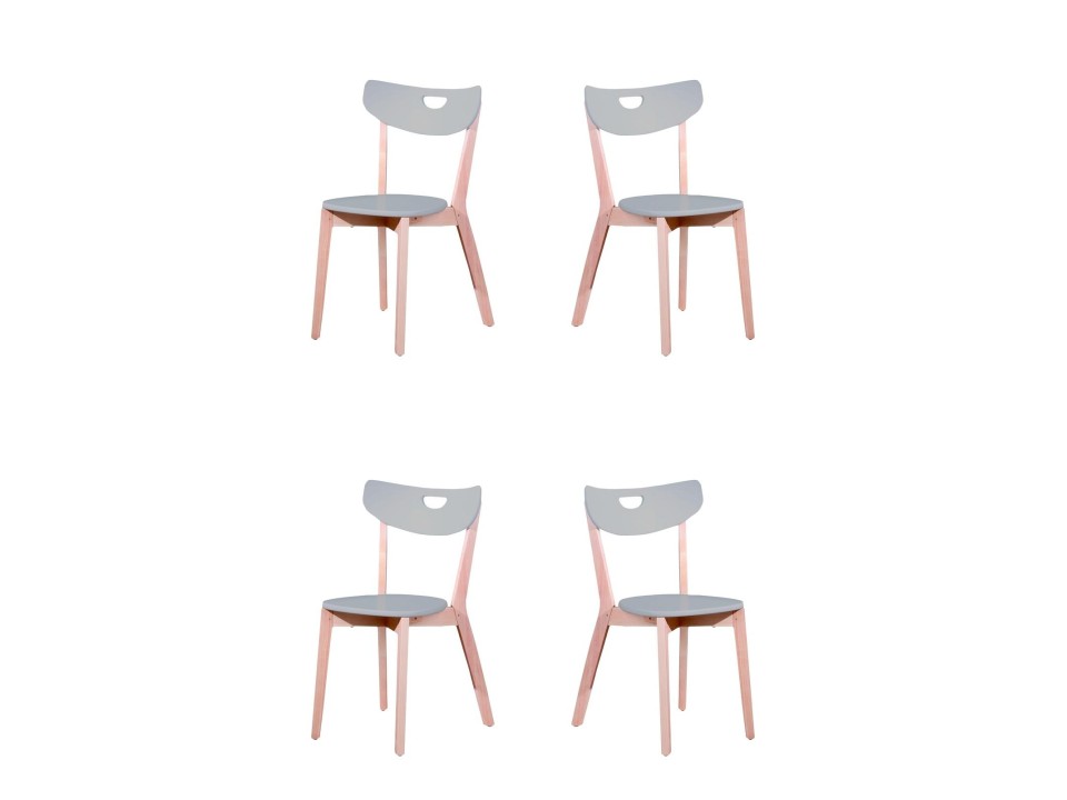 Cztery krzesła popielate - 7770