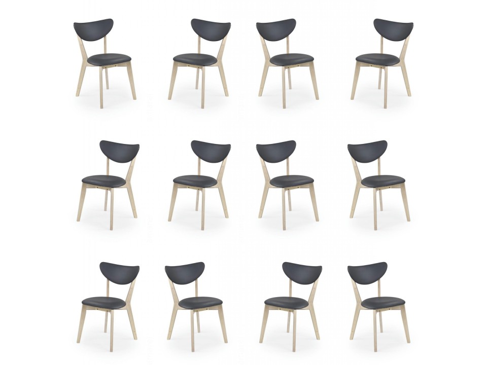 Dwanaście krzeseł white wash popielatych - 0589