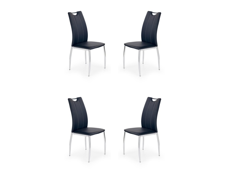 Cztery krzesła czarne - 4809