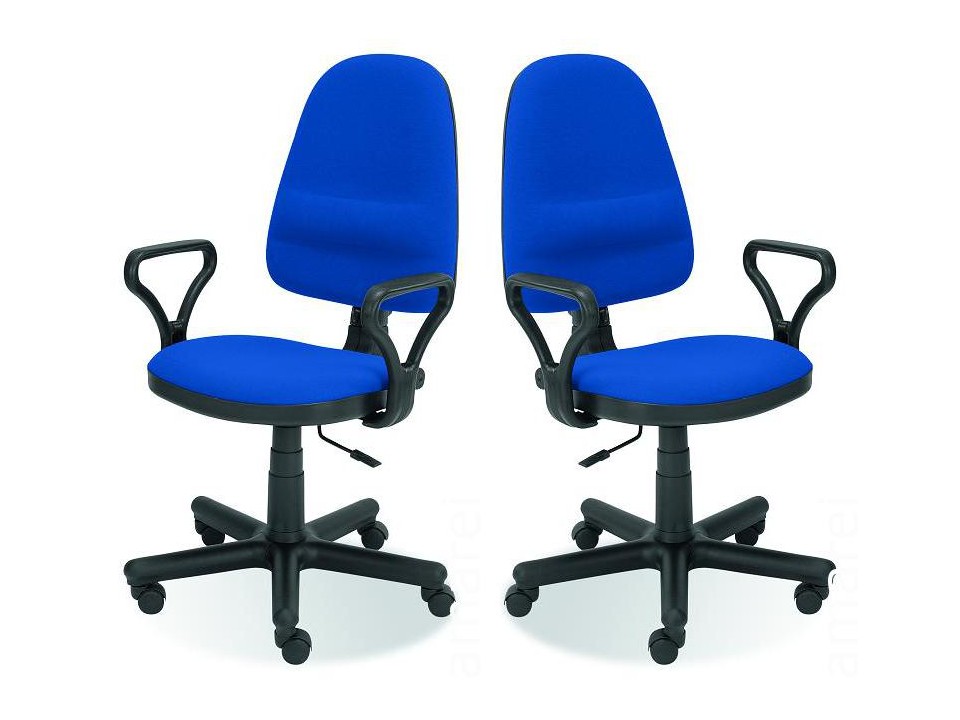 Dwa krzesła biurowe  niebieskie - 6060