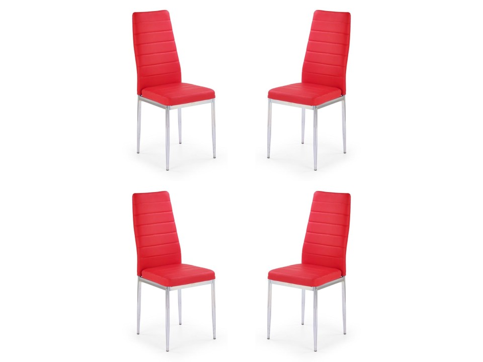 Cztery krzesła czerwone - 6919