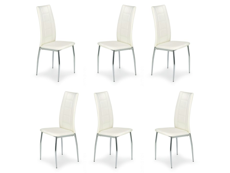 Sześć krzeseł białych - 6576