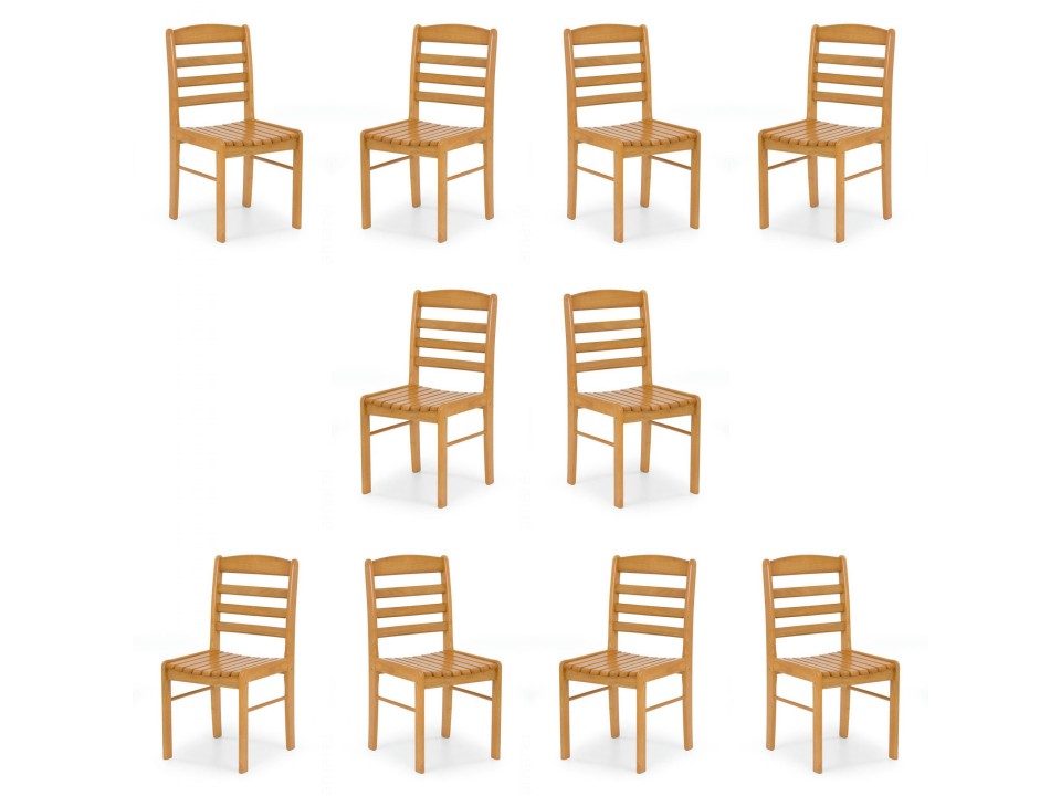 Dziesięć krzeseł olcha złota - 6732