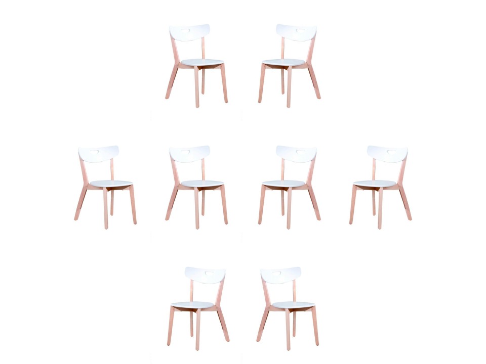 Osiem krzeseł białych - 4212