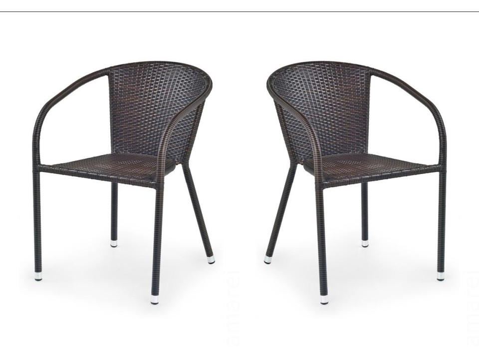 Dwa krzesła ciemno brązowe - 6163