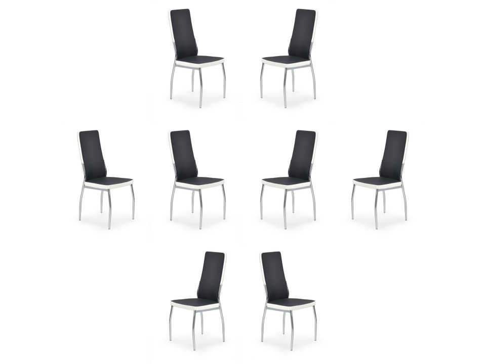 Osiem krzeseł czarnych białych - 0053