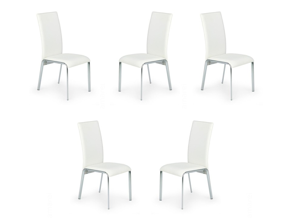 Pięć krzeseł białych - 6453