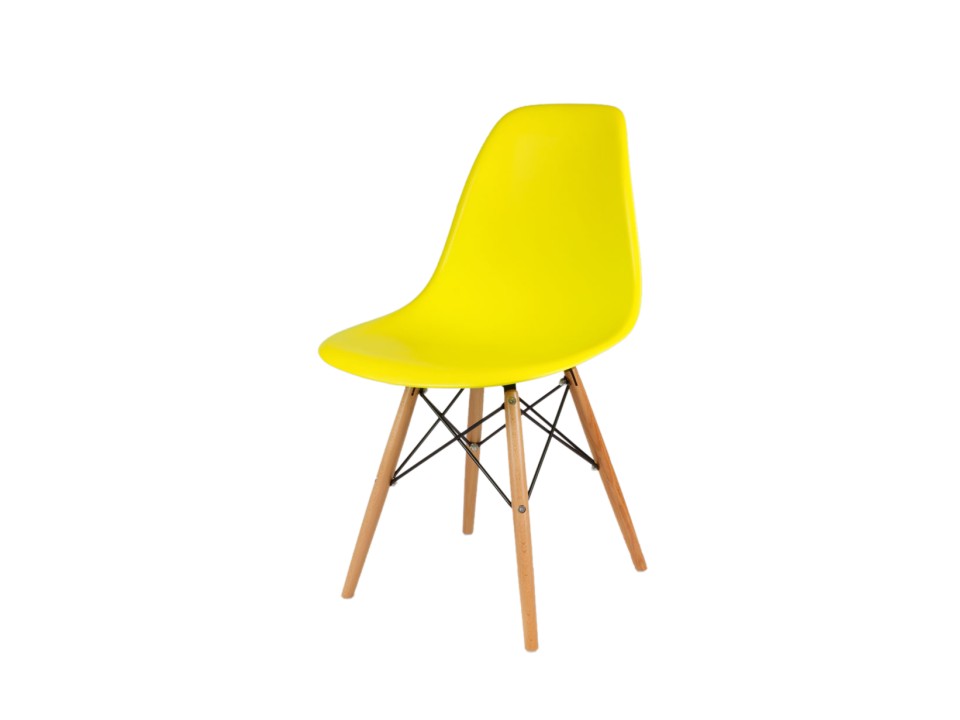 Sk Design Kr012 Żółte Krzesło Buk