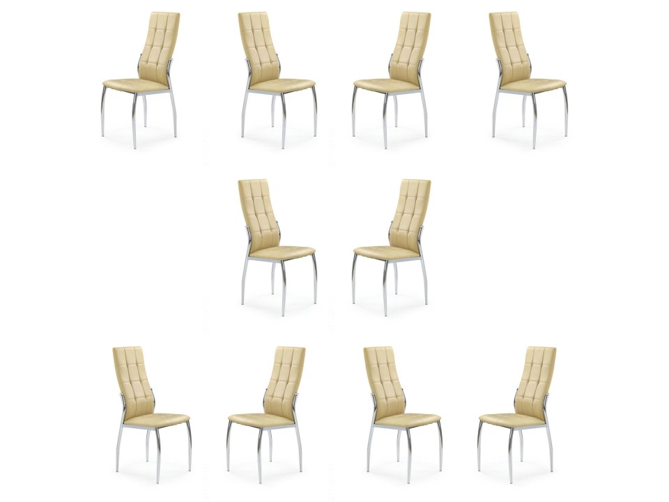Dziesięć krzeseł beżowych - 0046