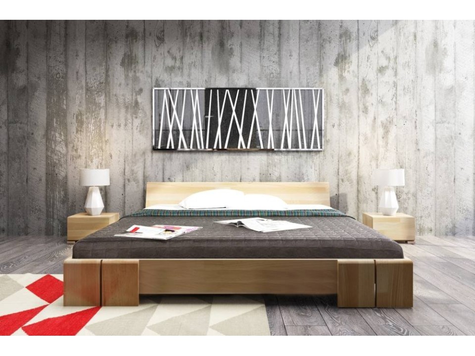 Łóżko drewniane bukowe VESTRE Niskie 90x200cm - Skandica