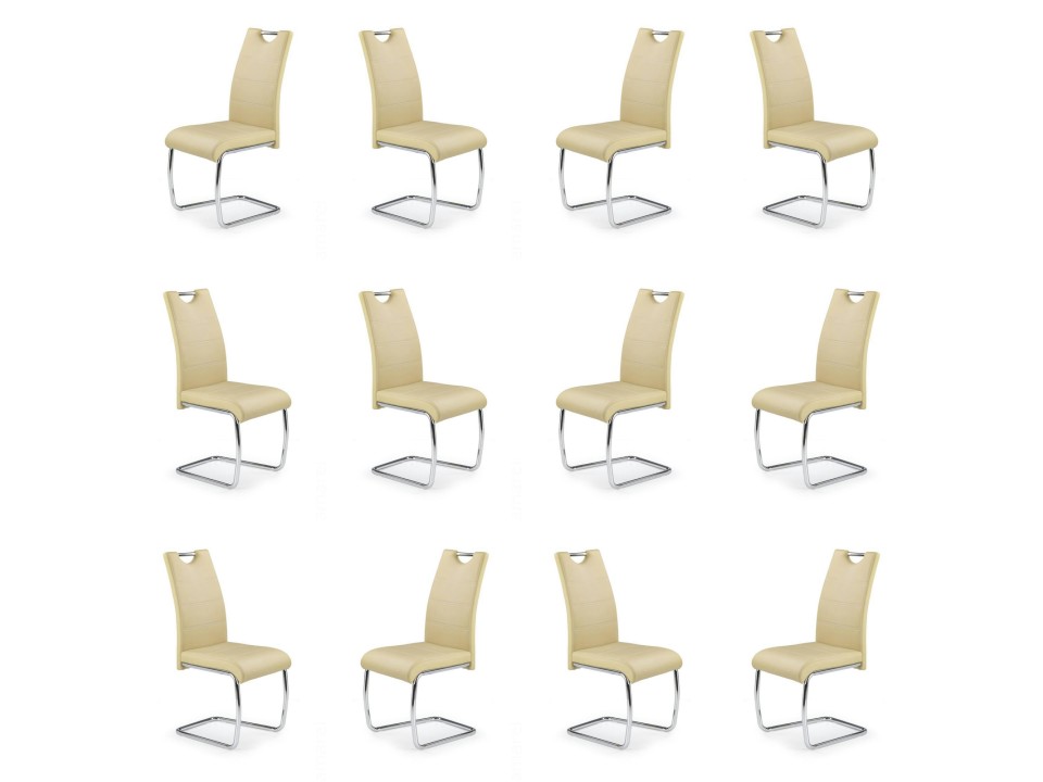 Dwanaście krzeseł beżowych - 0107