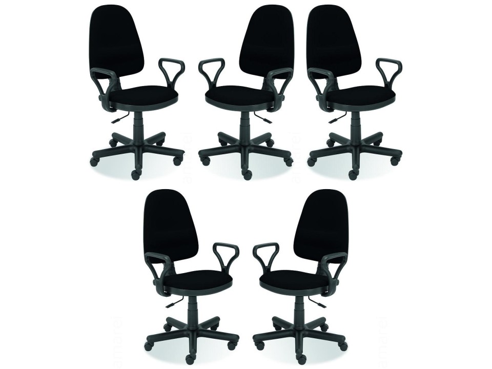 Pięć krzeseł biurowych - 6114