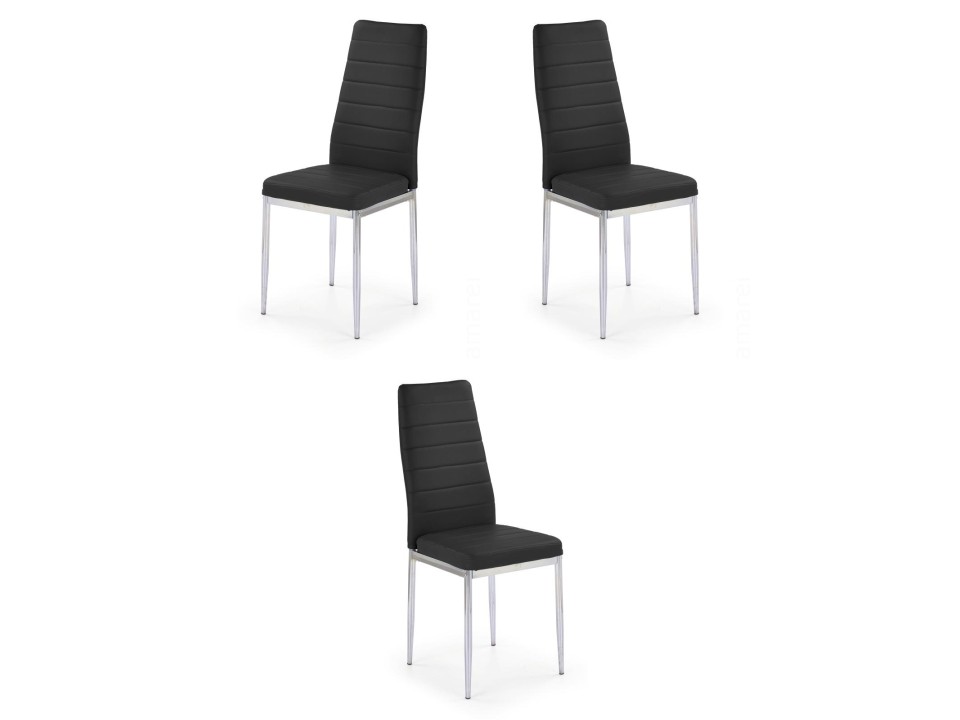 Trzy krzesła czarne - 6872